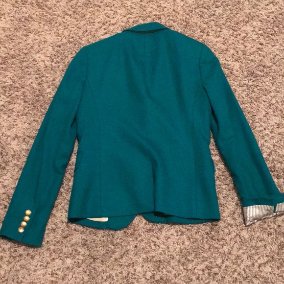 J. Crew Teal blazer! Size 0! - Picture 6 of 7